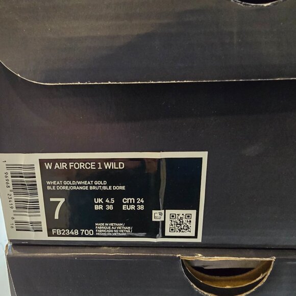 Nike W Air Force 1 Wild Shoes Wheat FB2348-700 Women'S Size 7 NEW - Picture 8 of 12